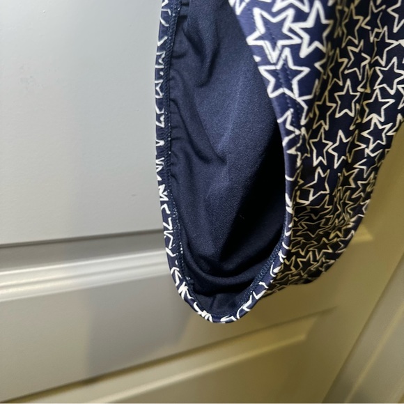 Gap Navy/White Star Print Cross Back One Piece Swimsuit size L - Picture 7 of 12